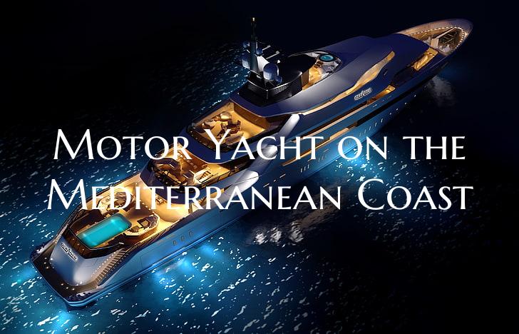 Motor Yacht on the Mediterra...